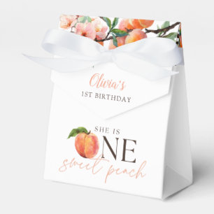 One Sweet Peach 1st Birthday  Favor Boxes