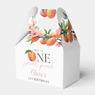 One Sweet Peach 1st Birthday  Favor Boxes