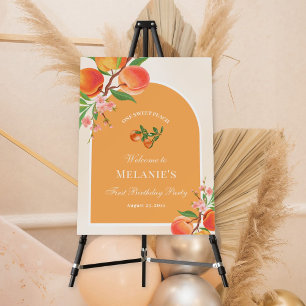 One Sweet Peach 1st Birthday Foam Boards