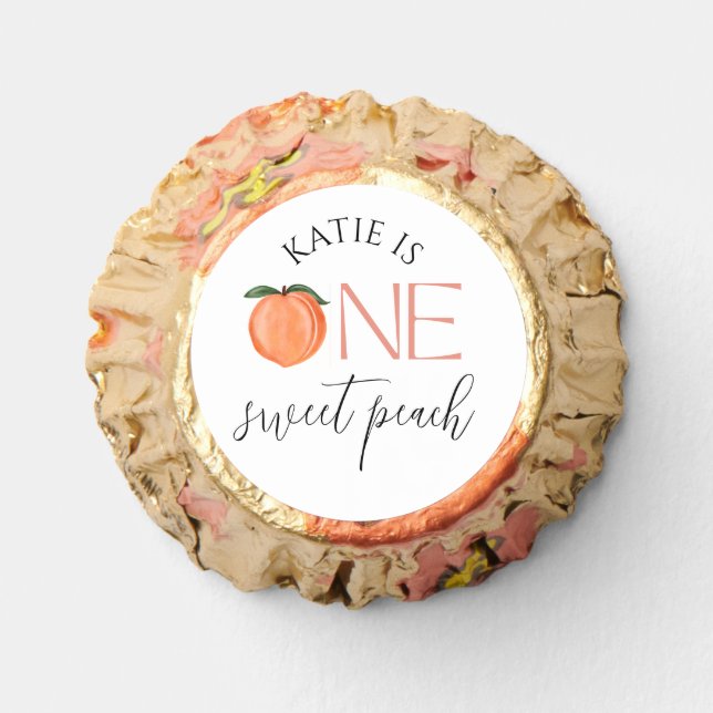 One Sweet Peach 1st Birthday Reese's Peanut Butter Cups (Front)