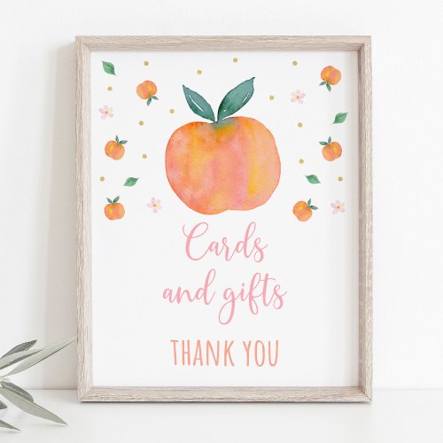 One Sweet Peach Birthday Cards and Gifts Sign