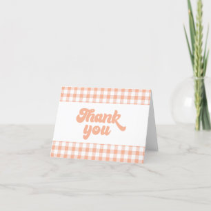 One Sweet Peach Birthday Letterpress Thank You Card