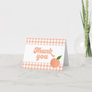 One Sweet Peach Birthday Letterpress Thank You Card