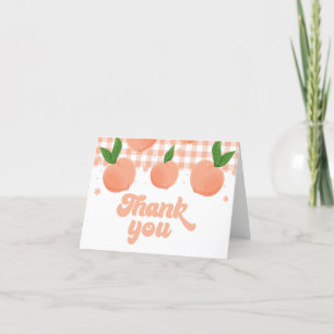 One Sweet Peach Birthday Letterpress Thank You Card