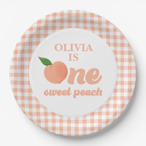 One Sweet Peach Birthday Paper Plates