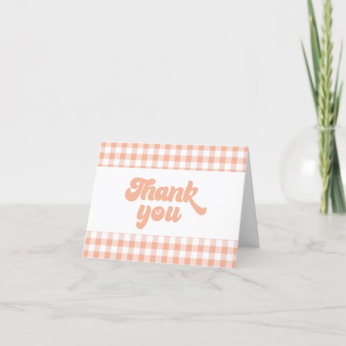 One Sweet Peach Birthday Thank You Card