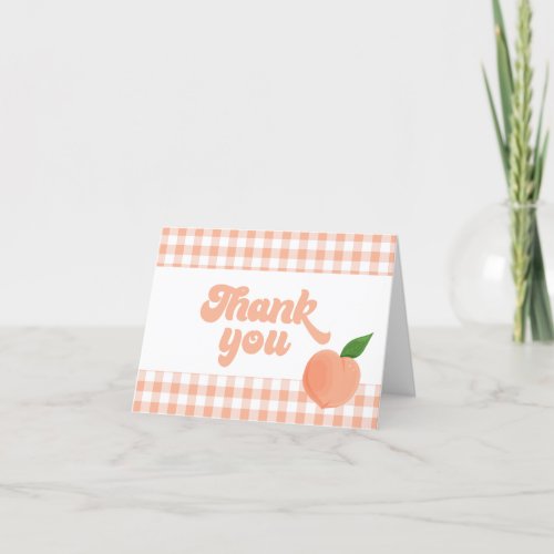 One Sweet Peach Birthday Thank You Card