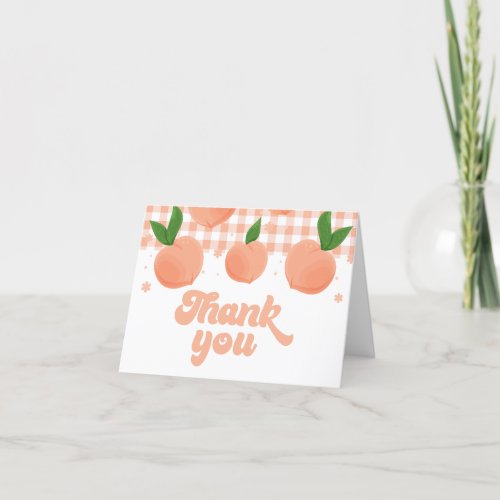 One Sweet Peach Birthday Thank You Card