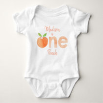 One Sweet Peach First Birthday Baby Bodysuit