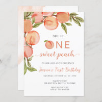 One Sweet Peach First Birthday