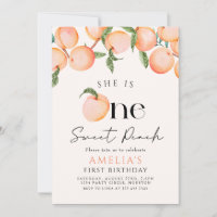 One Sweet Peach First Birthday