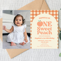 One Sweet Peach Picture First 1st Birthday Party