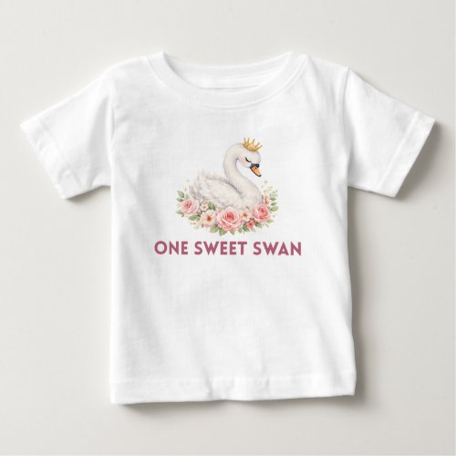 One Sweet Swan Birthday Shirt