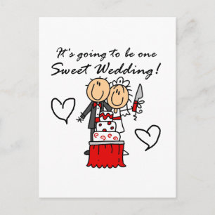 One Sweet Wedding T-shirts and Gifts Announcement Postcard