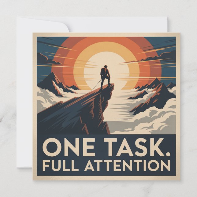 One Task. Full Attention Note Card (Front)