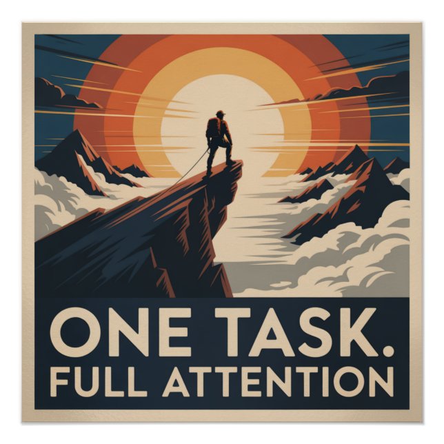 One Task. Full Attention Poster (Front)