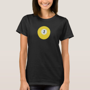 One Team Number 1 Lucky Yellow Ball Billiard Pool T-Shirt