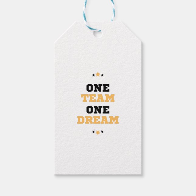 One team one dream gift tags (Front)
