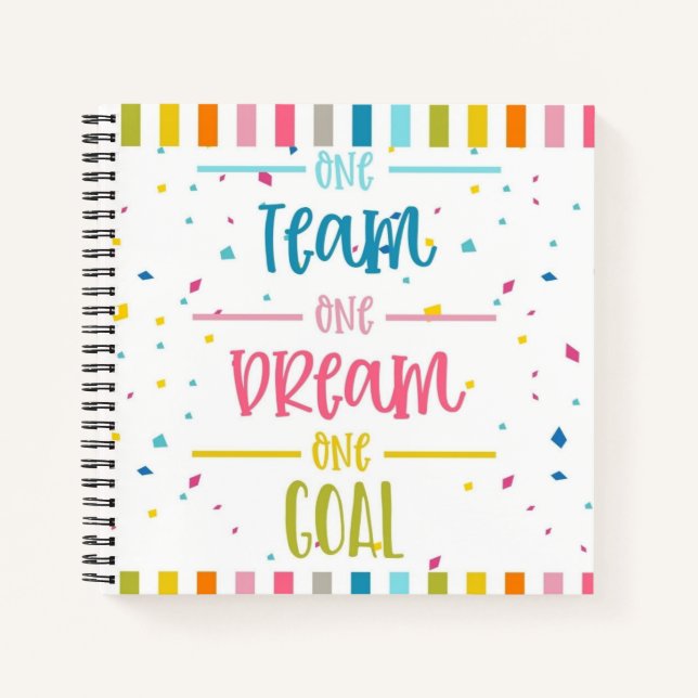 one team one dream notebook (Front)