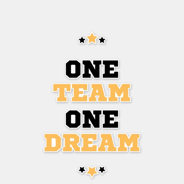 Buy One Team One Dream Quote Wall Decal Art Sticker Vinyl Home Decor Girls  Boys Teen Classroom Teacher School Inspirational Office Online in India -  Etsy