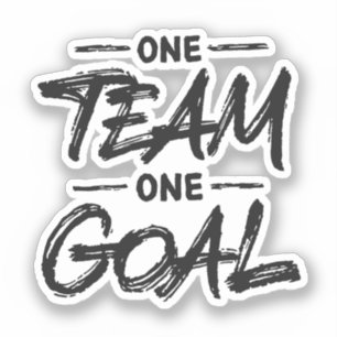 one team one goal sticker