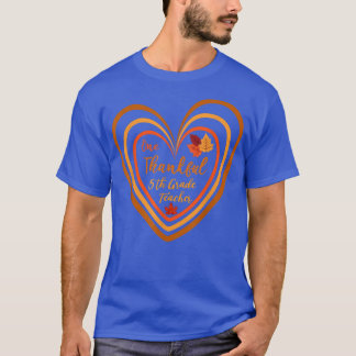 One thankful 5th grade Teacher rainbow Heart Thank T-Shirt