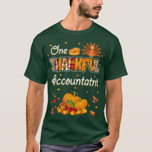 One Thankful Accountant Fall Autumn ThanksgivingT- T-Shirt