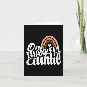 One Thankful Auntie Funny Fall Autumn Thanksgiving Card