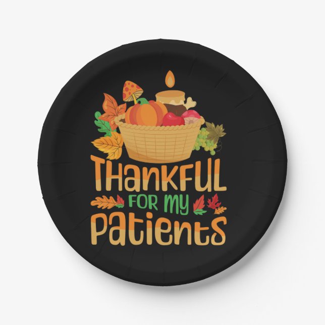one thankful brother fall thanksgiving day special paper plates (Front)