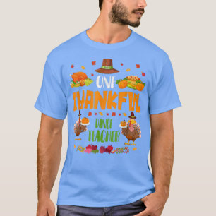 One Thankful Dance Teacher Fall Autumn Thanksgivin T-Shirt