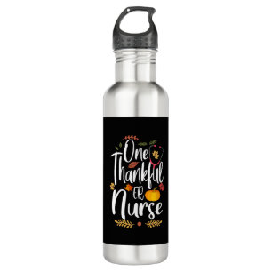 One Thankful ER Nurse Thanksgiving Day Nurse Funny Stainless Steel Water Bottle