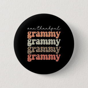 One Thankful Grammy Autumn Tree Fall Leaves Thanks Button