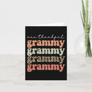 One Thankful Grammy Autumn Tree Fall Leaves Thanks Card