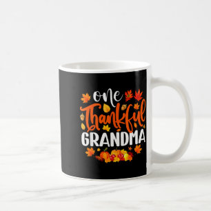 One Thankful Grandma Funny Fall Autumn Thanksgivin Coffee Mug