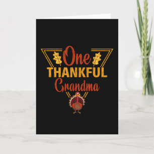 One Thankful Grandma Funny Thanksgiving Gift Card