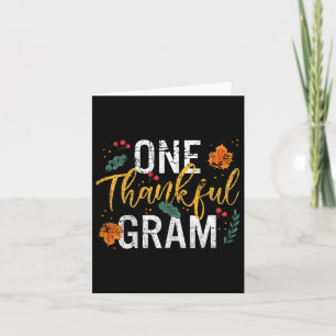 One Thankful Grandma Gram Cute Fall Thanksgiving  Card