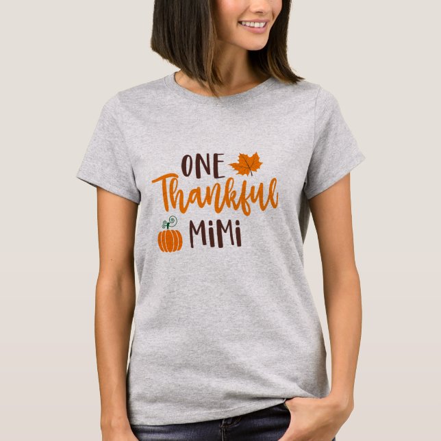 One Thankful Mimi Fall T-Shirt (Front)