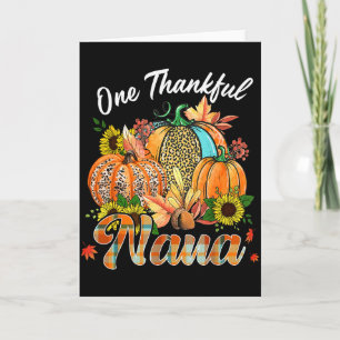 One Thankful Nana Pumpkin Fall Autumn Thanksgiving Card