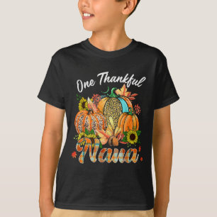 One Thankful Nana Pumpkin Fall Autumn Thanksgiving T-Shirt