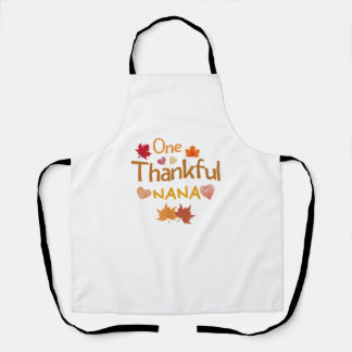 one thankful nana thanksgiving day family matching apron