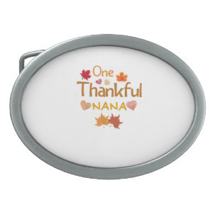 one thankful nana thanksgiving day family matching belt buckle