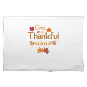 one thankful nana thanksgiving day family matching cloth placemat