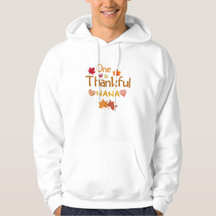 one thankful nana thanksgiving day family matching hoodie