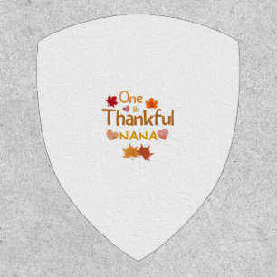 one thankful nana thanksgiving day family matching patch