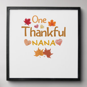 one thankful nana thanksgiving day family matching peel and stick photo tile
