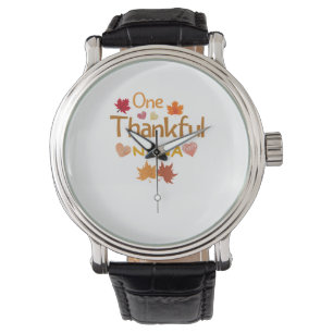 one thankful nana thanksgiving day family matching watch