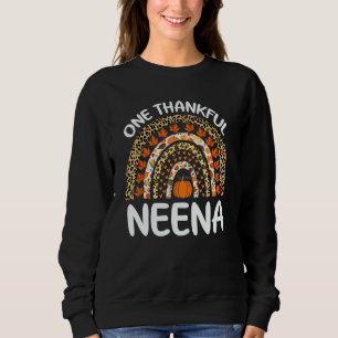 One Thankful Neena Thanksgiving Rainbow Leopard Fa Sweatshirt