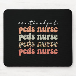 One Thankful PEDS Nurse Autumn Tree Fall Leaves Th Mouse Pad
