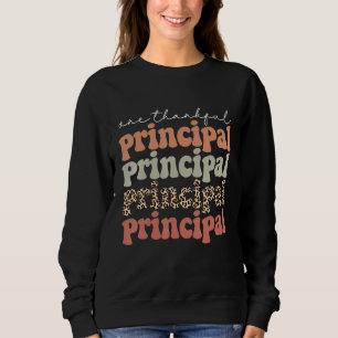 One Thankful Principal Autumn Tree Fall Leaves Tha Sweatshirt