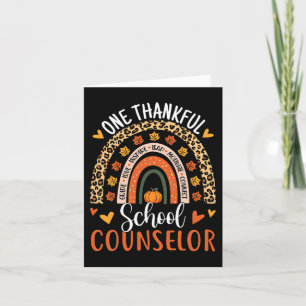 One Thankful School Counselor Thanksgiving Rainbow Card